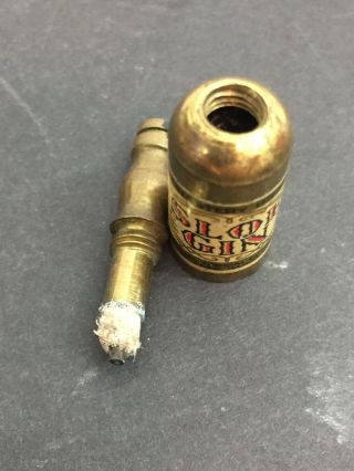 2 Miniature Vintage Pocket Striker Lighters Sloe Gin Bottle & Germany Spark Plug 5