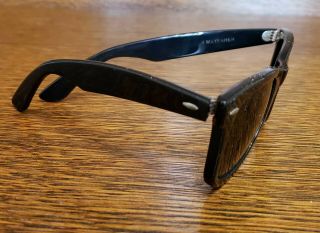 B&L Ray Ban Wayfarer 5022 L2008 VYAS Vtg Sunglasses Black Frame Made In U.  S.  A. 2