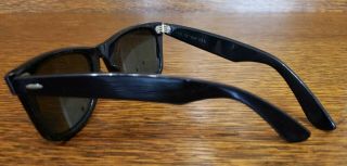 B&L Ray Ban Wayfarer 5022 L2008 VYAS Vtg Sunglasses Black Frame Made In U.  S.  A. 3