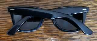 B&L Ray Ban Wayfarer 5022 L2008 VYAS Vtg Sunglasses Black Frame Made In U.  S.  A. 4