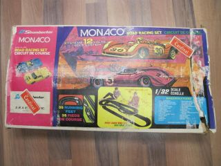 Strombecker Monaco Road Racing Set Model 9925 - 1/32 Scale - Vintage