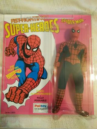 1972 Mego Spider - Man Action Figure Fist Fighter Type 2 Vintage Rare Uk Only