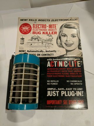 Vintage Fedtro 1967 Atomic/space Age Electro - Mite Insect Bug Zapper