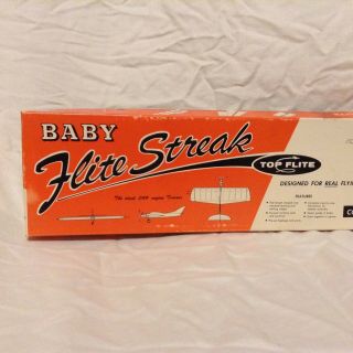Top Flite Kit Baby Flite Streak Control Line Airplane 1/2 A Nos Vintage.