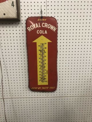 Vintage 1952 Royal Crown Cola Thermometer Signed - Donasco