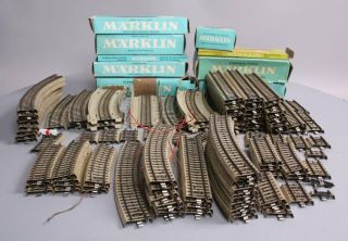 Marklin Ho Scale Assorted Vintage M Track Sections And Bridge Sections [30,  ]
