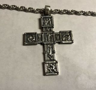 Rare James Avery 50th Anniversary Cross Pendant Large 26” Inch Rope Chain