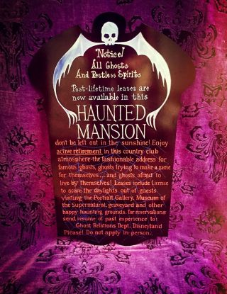 Disneyland Haunted Mansion Pre - Opening Sign 1969 Rare Htf Disneyana Disney World