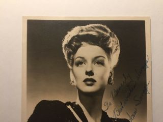 Ann Savage Very Rare Early Vintage Autographed Photo Film Noir Detour 2