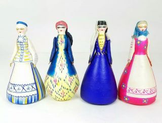Rare Complete Set of 15 Russian USSR Paper Mache Dolls Years Tree Toys 1954 4