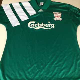 Liverpool FC Centenary Vintage Adidas Football Shirt 1992 Away Carlsberg 42/44 2