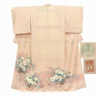 Japanese Vintage Kimono Mtfuji Irotomesode Silk Women Ll2734a50