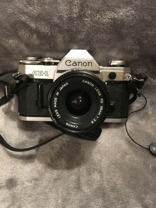 Vintage Canon Ae - 1 35mm Slr Film Camera W/canon Fd 50mm 1:2.  8 Lens