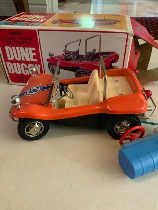 Vintage Battery Operated Remote Control Dune Buggy By Bandai.  Made In Japan