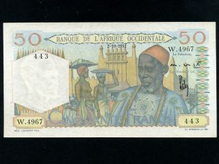 French West Africa:p - 39,  50 Francs,  1951 Rare