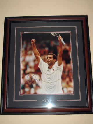 Usa Pete Sampras Signed & Framed Wimbledon 16x20 Photo Proof 13 Inscription Rare