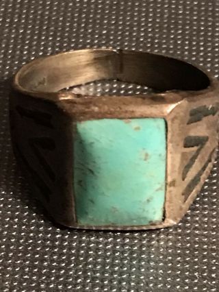 Classic Vintage Rare Bell Trading Post Sterling Silver Turquoise Ring