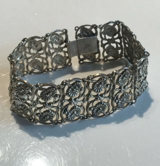 Vintage Ikora Wmf Germany Silver Bracelet Art Deco / Art Nouveau