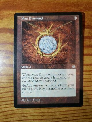 Mtg: 1x Mox Diamond - Magic Rare Stronghold - Mp