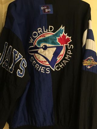Toronto Blue Jays Vintage Starter Jacket 1990s Mlb Xl Retro Back To Back Champs
