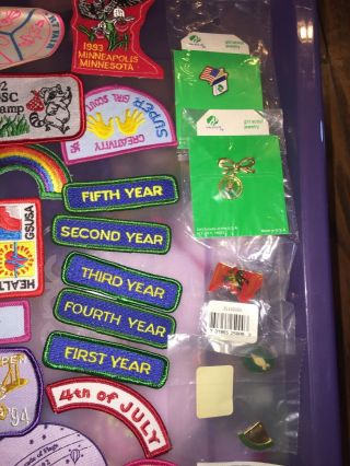 Vintage Early 90s Girl Scout Sashes And Badges / Patches & Pins - Kansas 4