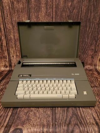 Vtg Smith - Corona Sl500 Portable Electric Typewriter W / Cover And Word Eraser