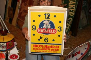 Vintage Hatfields Meats Butcher Shop Gas Oil Farm 19 