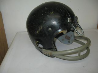Vintage Unrestored 1950s Era Black Riddell Tk2 Football Helmet - Size Large