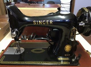 Vintage Singer Sewing Machine 99k With Case And Pedal Serial Ek202880
