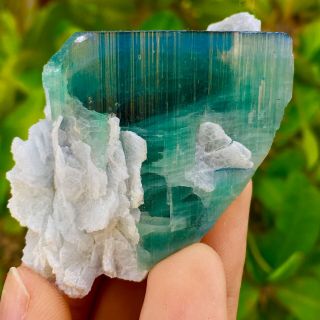 451 Ct Very Rare Top Quality Natural Blue Cap Tourmaline Crystal