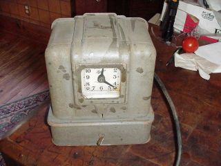 Vintage Simplex Time Recorder Punch Clock Model Jcg10r4