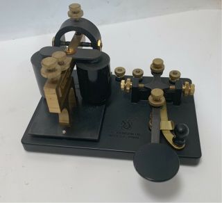 Vintage E.  F.  Johnson Learner Telegraph Set Key Dual Paddle Sounder Morse Code
