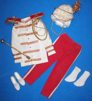 Vintage Ken Doll Drum Major Complete Outfit 0775 Hat Shoes 1964