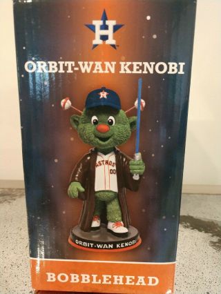 Orbit Wan Kenobi 2015 Star Wars Houston Astros Mascot Bobblehead Rare Htf