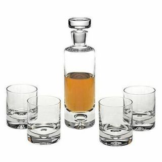 Galaxy 5 - Pc Vintage Decanter Whisky Set,  Handmade Crystal Carafe 28 Oz,  Glasses