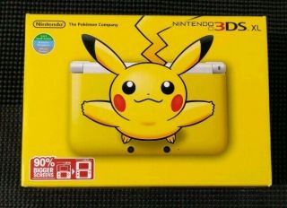 Rare Nintendo 3ds Xl Pikachu Limited Edition Yellow Us Asia Uae Large Box
