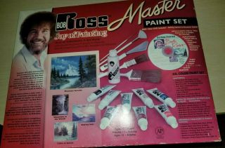 Bob Ross Joy Of Painting - Master Paint Set With Dvd Oil Paint Set Vintage