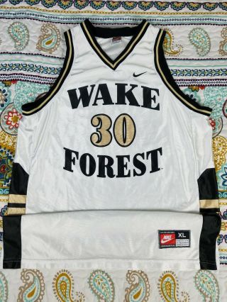 Wake Forest Demon Deacons Nike Air Vintage Basketball Jersey Mens Sz Xl 90s Ncaa