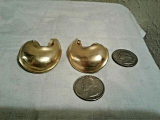 Vintage Robert Lee Morris Clip On Gold Vermeil Earrings 5