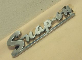 Vintage Snap On Tool Box Logo Name Plate Chrome Badge Emblem Kn 100