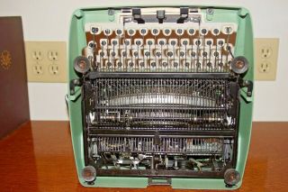 RARE 1957 Royal Quiet De Luxe Seafoam Green Portable Typewriter Made In USA 7