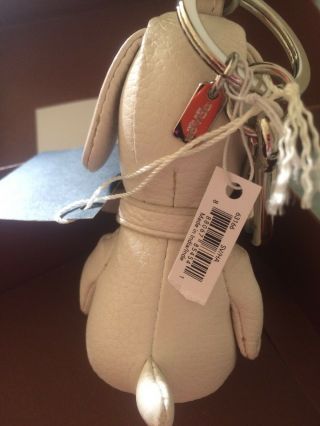 COACH X PEANUTS SNOOPY WHITE LEATHER 3.  75 