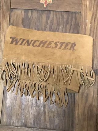 Vintage Winchester Leather Suede Fringed Rifle Scabbard / Sleeve / Case