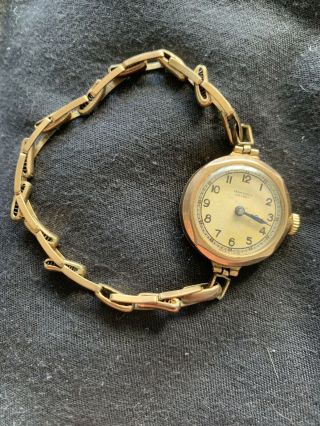 Vintage Rotary 9ct Solid Gold Watch Ladies