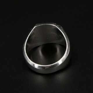 VTG Sterling Silver - Solid Modern Engraveable Signet Men ' s Ring Size 10 - 12g 3