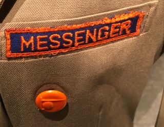 1939 - 1940 YORK WORLD’S FAIR “MESSENGER” UNIFORM JACKET T & P PATCH SO RARE 4