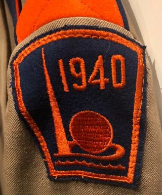 1939 - 1940 YORK WORLD’S FAIR “MESSENGER” UNIFORM JACKET T & P PATCH SO RARE 5