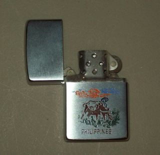 Vintage 1972 Zippo Lighter w/ Box Etched 5 Color PHILIPPINES Unfired 4