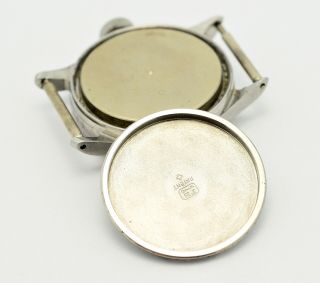 Vintage MOERIS,  Borgel FB steel screw case,  radium dial,  40 ' s men ' s watch 3