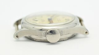 Vintage MOERIS,  Borgel FB steel screw case,  radium dial,  40 ' s men ' s watch 5